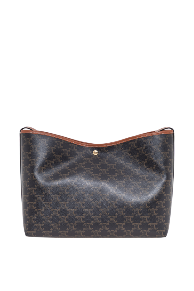 Celine triomphe canvas and calfskin soft shopper bag 194383 - photo 1
