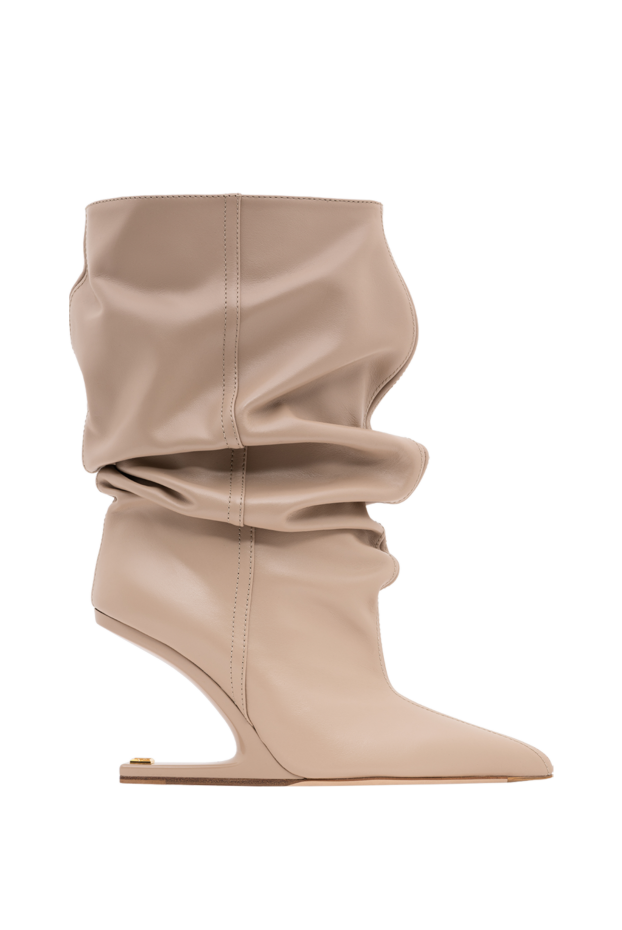 Balmain beige suede ankle boots without a wedge 194386 - photo 1