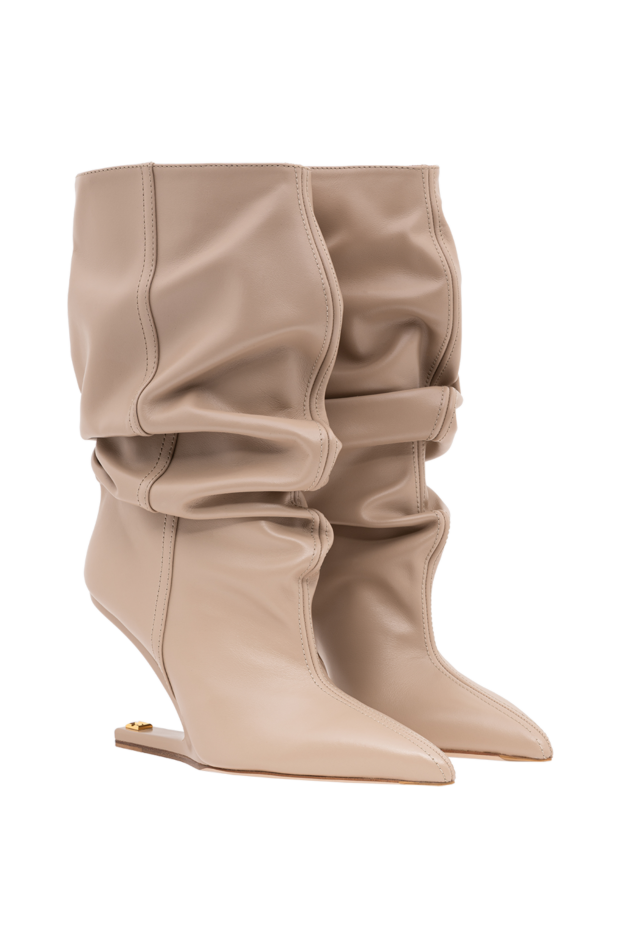 Balmain beige suede ankle boots without a wedge 194386 - photo 3