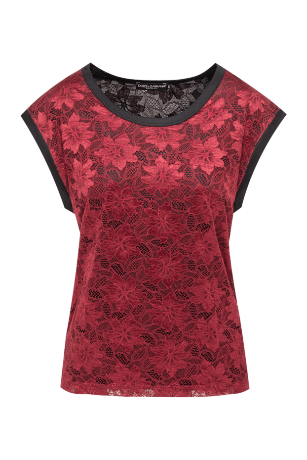 Dolce & Gabbana women's loose-fitting lace top with a distinctive floral pattern 194394 - photo 1