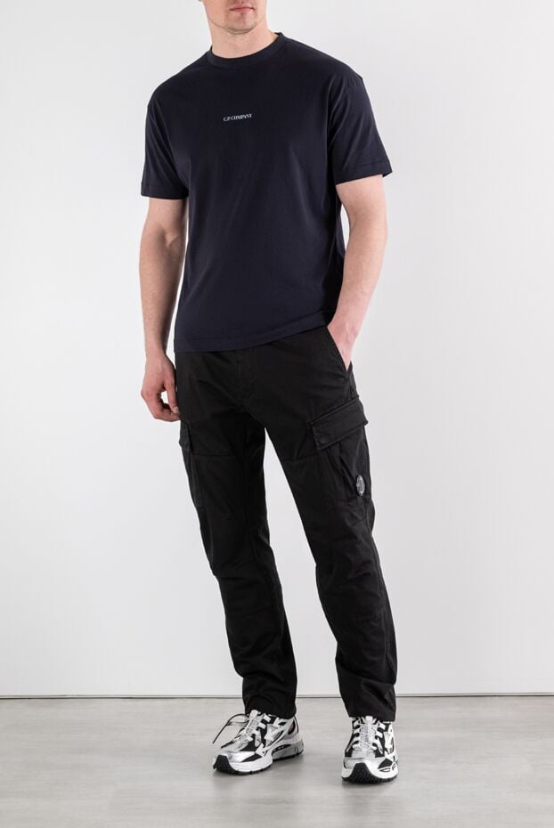 Black cargo pants with oversized side pockets and a lens - photo 2