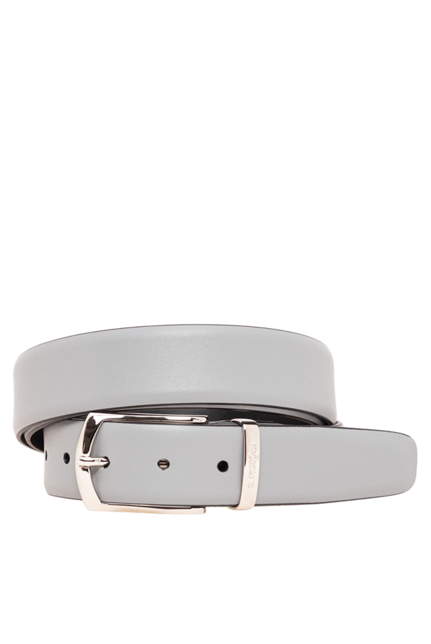A.Testoni light grey leather belt made of soft calfskin 194512 - photo 1