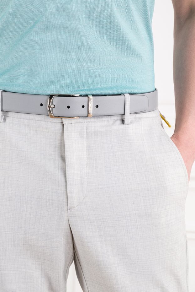 A.Testoni light grey leather belt made of soft calfskin 194512 - photo 2