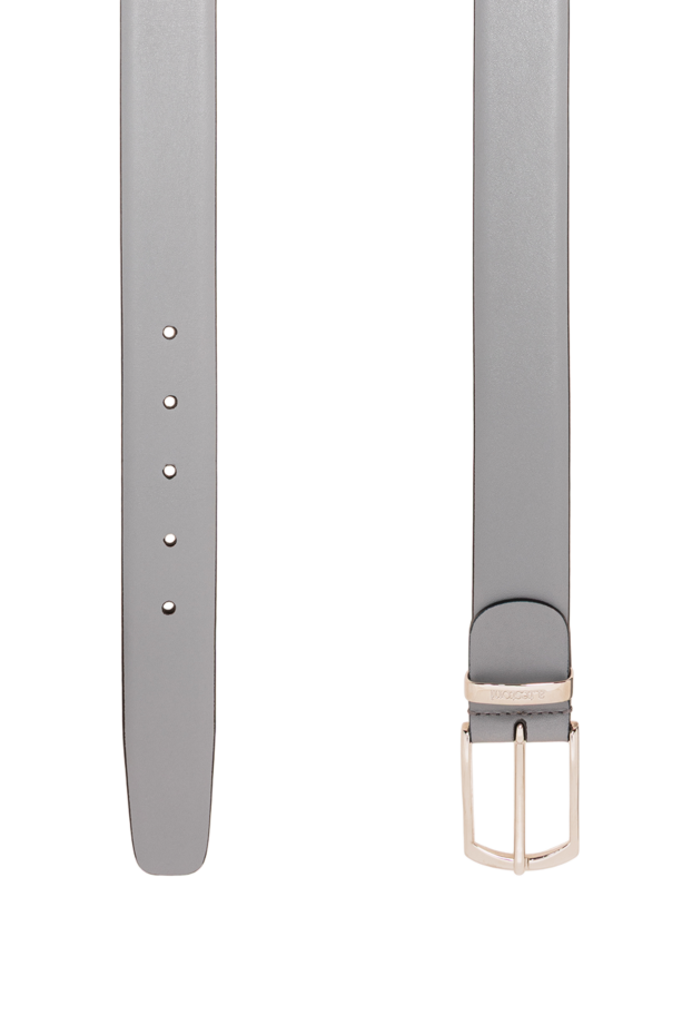 A.Testoni light grey leather belt made of soft calfskin 194512 - photo 3