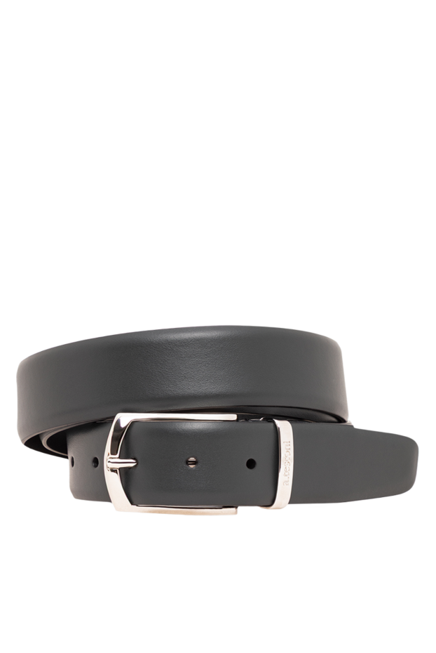 A.Testoni men's leather belt made of smooth genuine leather in graphite color 194523 - photo 1