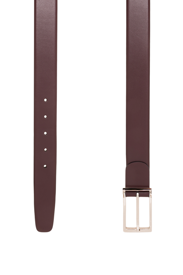 A.Testoni a burgundy matte belt with an open rectangular clasp and a laconic silhouette 194530 - photo 3