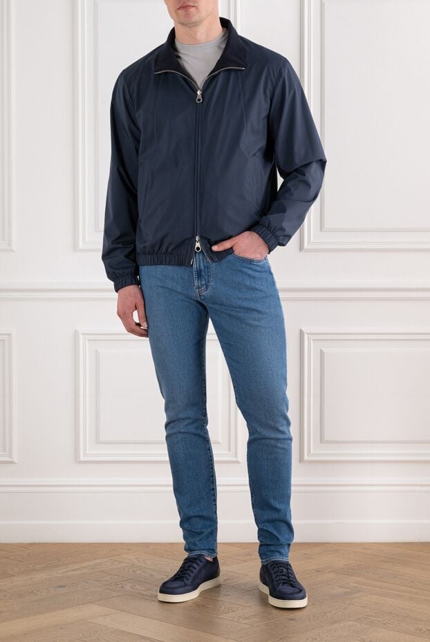 Loro Piana windmate reversible bomber jacket in navy 194548 - photo 2