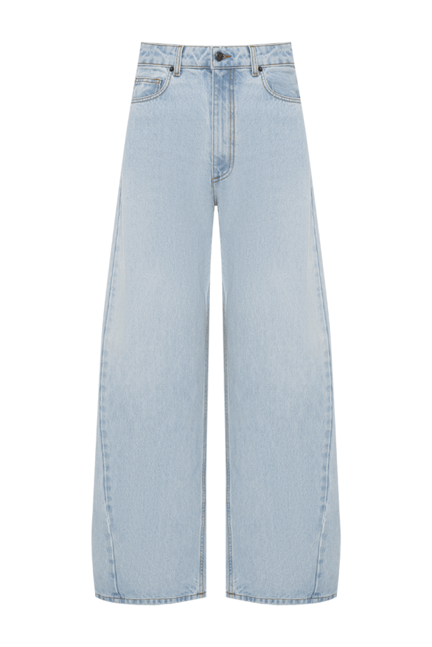 Giuseppe Di Morabito light blue wide-leg jeans with an original curved cut 194565 - photo 1