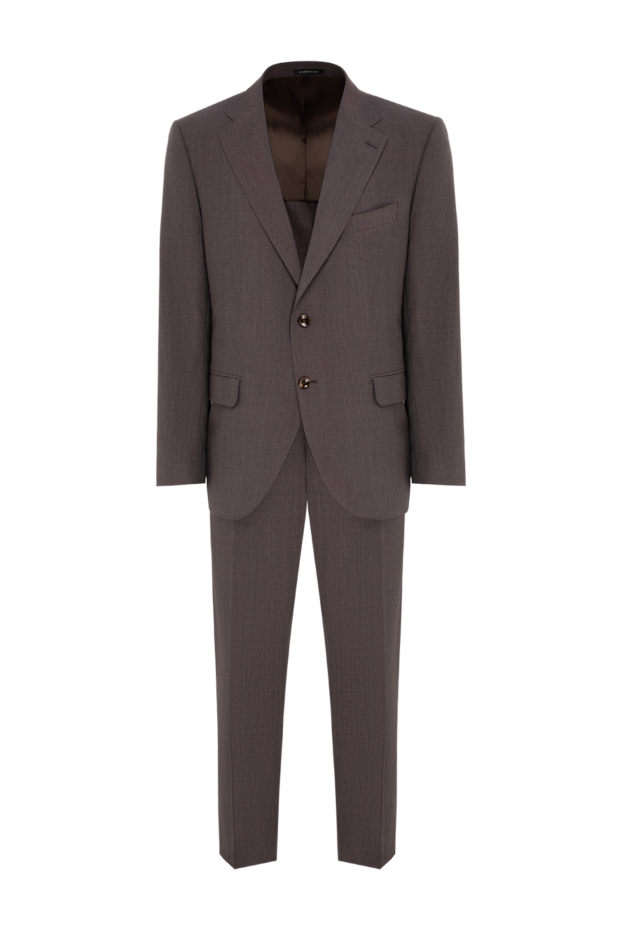 Sartoria Latorre single-breasted two-piece suit in coffee shade made of the finest wool 194602 - photo 1