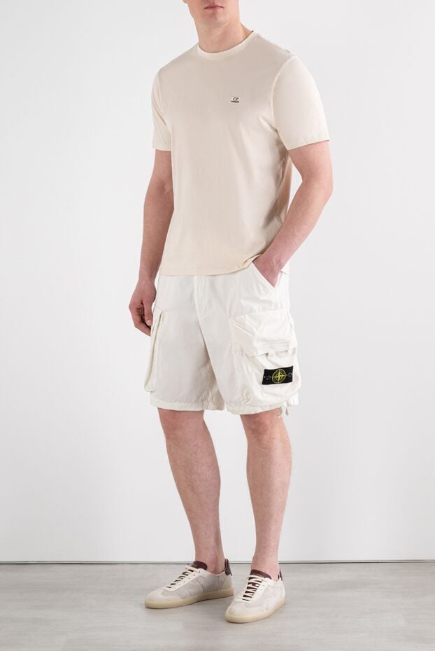 Stone Island men's bermuda cargo shorts in white 194623 - photo 2