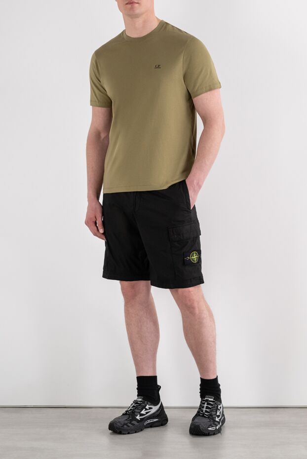 Stone Island black regular fit cargo shorts with zip pockets 194627 - photo 2