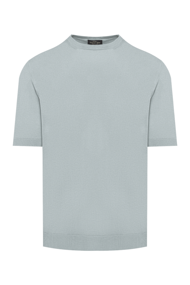 Cesare di Napoli basic men's short-sleeved jumper made of natural silk and cotton 194640 - photo 1