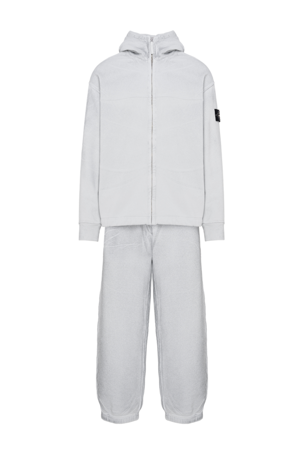 Stone Island light gray tracksuit with reflective coating and a patch 194690 - photo 1
