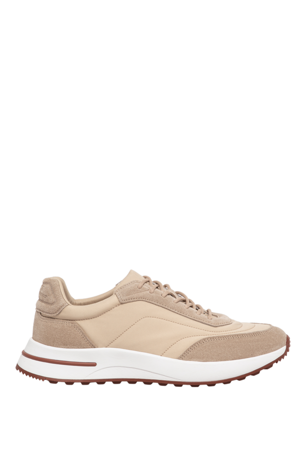 Loro Piana wind microfiber walking sneakers in beige 194691 - photo 1