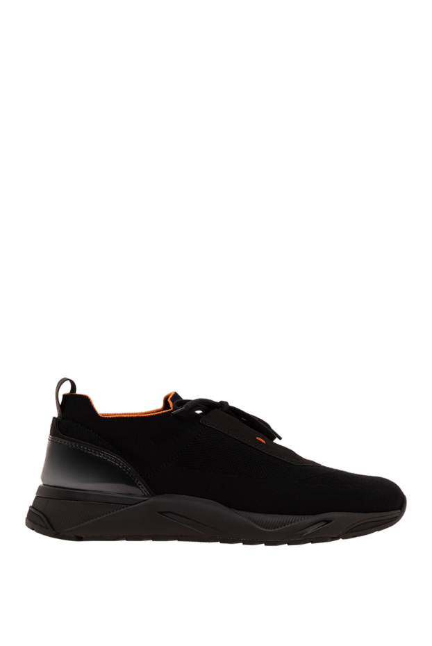 Black sneakers with orange details - photo 1