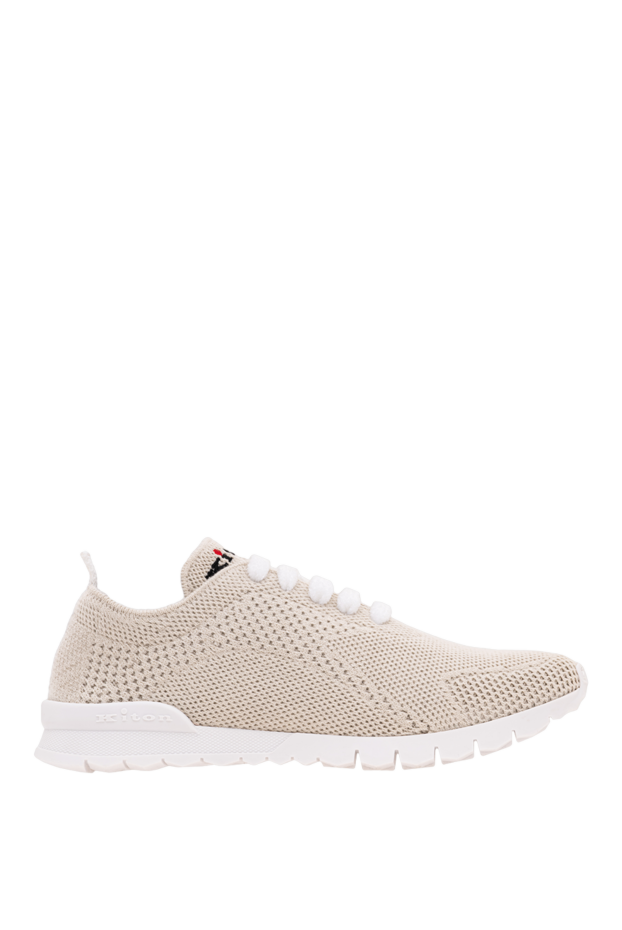 Kiton textile sneakers made of cotton jersey in beige color 194705 - photo 1