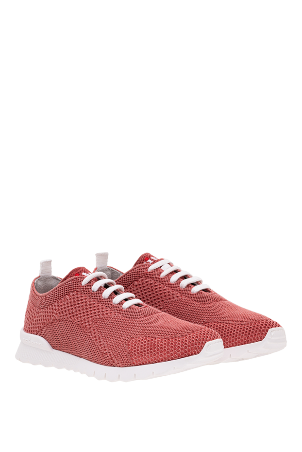 Kiton terracotta pink sneakers with a contrasting ultra-light sole and snow-white laces 194706 - photo 3