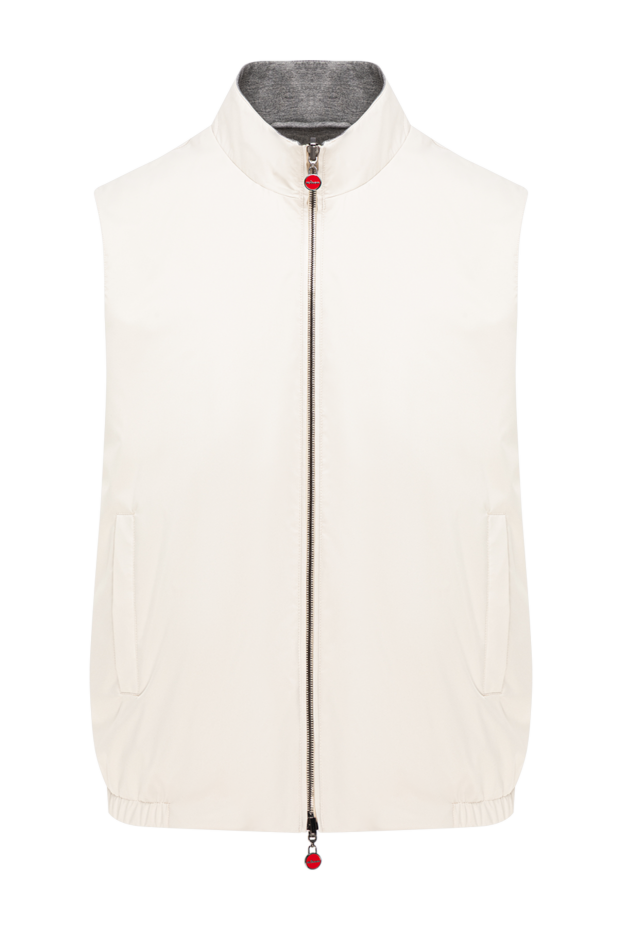 Kiton reversible cream-grey waistcoat with a stand-up collar 194730 - photo 1