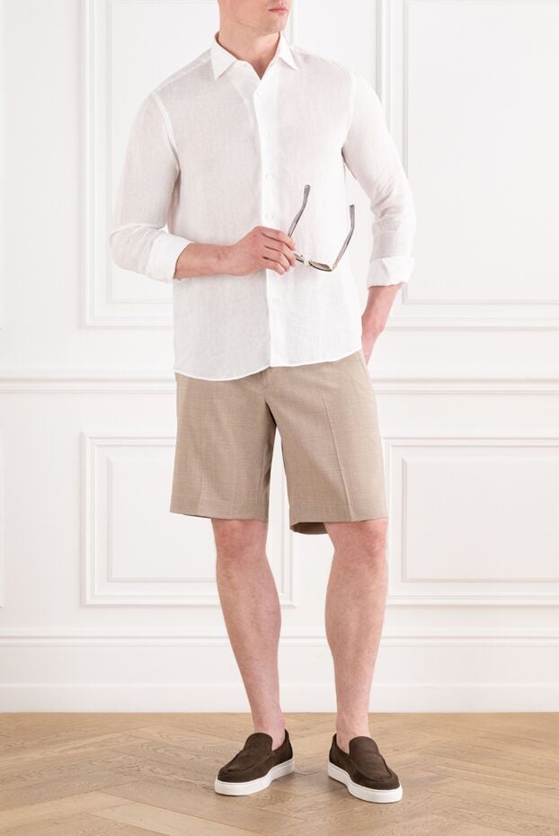 Alessandro Gherardi a crisp white linen shirt with a classic collar and mother-of-pearl buttons 194740 - photo 2