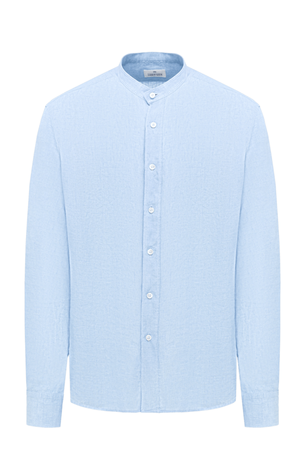Alessandro Gherardi men's light blue linen shirt with a stand-up collar 194742 - photo 1