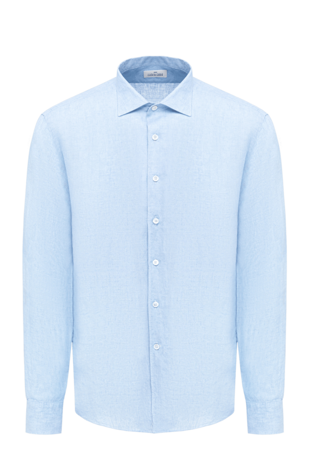Alessandro Gherardi men's light blue linen shirt with a classic fit 194743 - photo 1