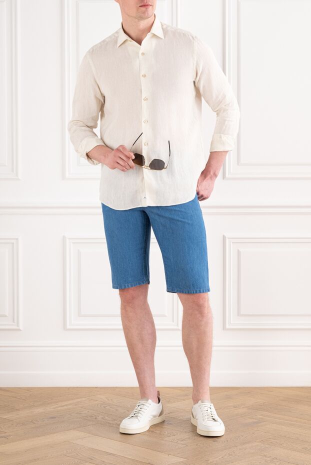 Alessandro Gherardi ivory linen shirt with turn-down collar 194751 - photo 2