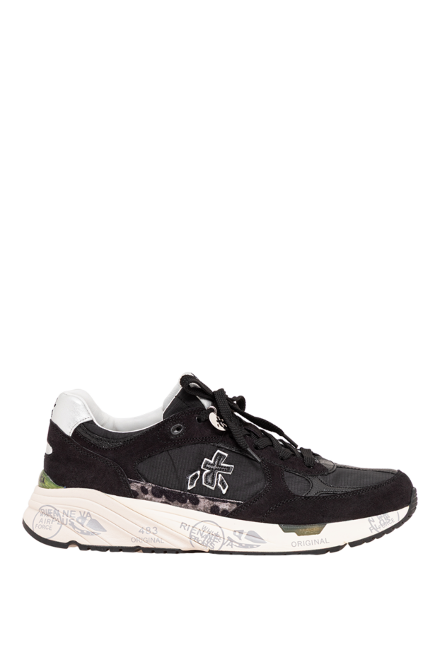 Premiata black mased combo sneakers with contrasting leopard print panels 194816 - photo 1