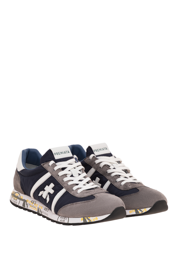 Premiata lucy men's blue and gray combo sneakers in a sporty style 194818 - photo 3