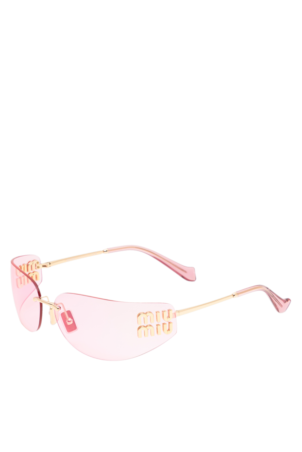Miu Miu weightless, rimless sunglasses with pink lenses and an impressive gold logo 194828 - photo 3
