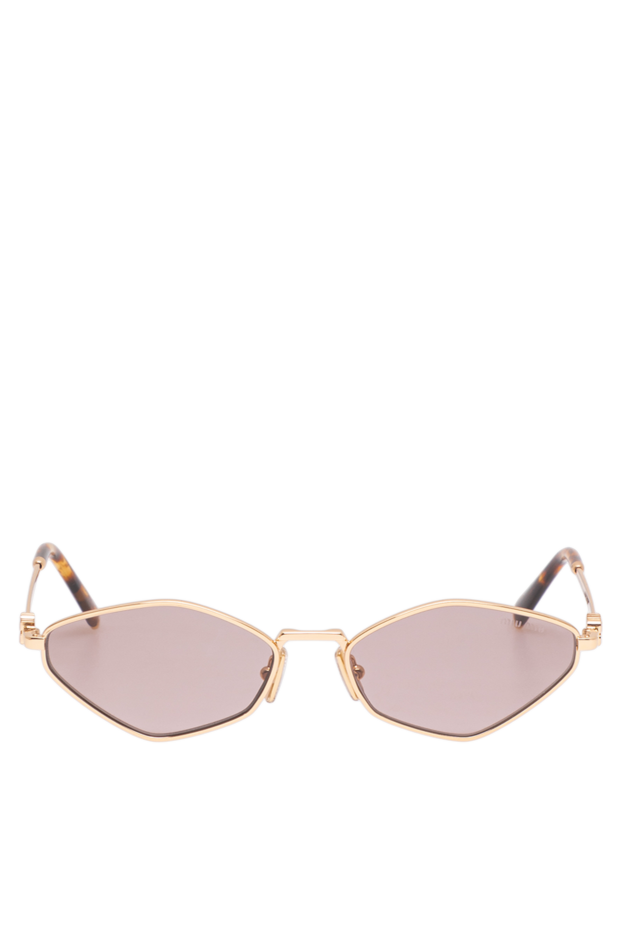 Miu Miu diamond-shaped metal glasses with powder lenses and corrugated temples 194831 - photo 1