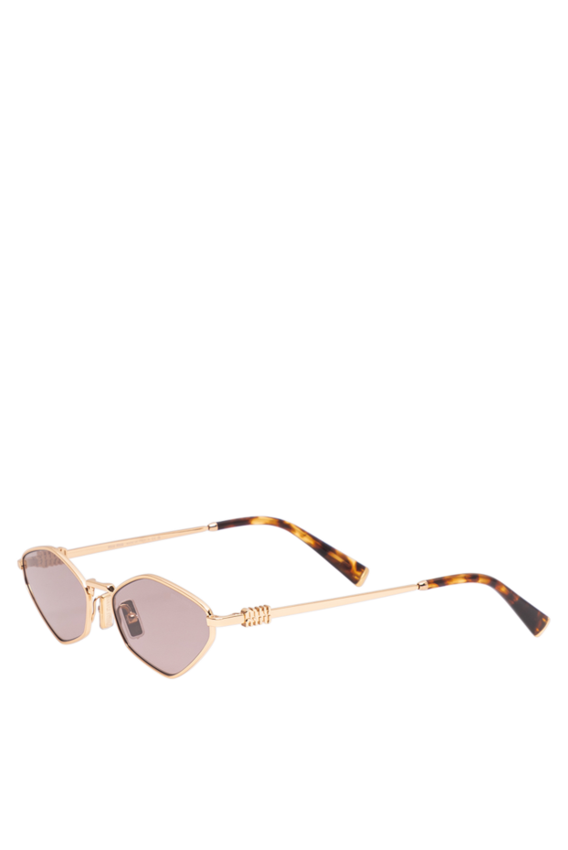 Miu Miu diamond-shaped metal glasses with powder lenses and corrugated temples 194831 - photo 3