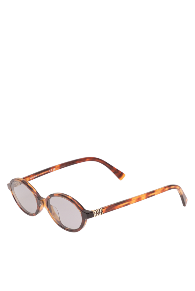 Miu Miu oval tortoiseshell sunglasses with translucent smoked lenses 194836 - photo 3
