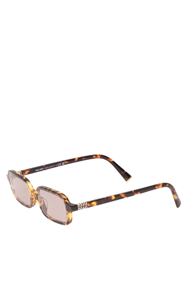 Miu Miu rectangular tortoiseshell sunglasses with gold logo 194842 - photo 3