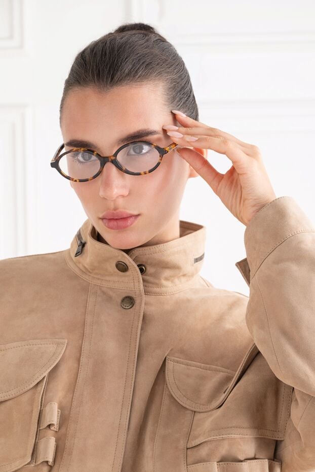 Miu Miu round tortoiseshell glasses with clear lenses and corrugated hinges 194843 - photo 2