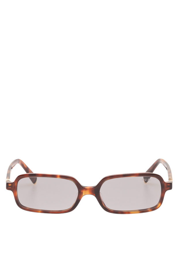 Rectangular tortoiseshell sunglasses with gray lenses - photo 1