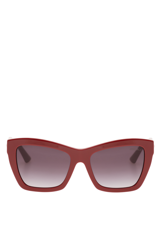 Jimmy Choo large burgundy cat-eye glasses with gold accents 194860 - photo 1