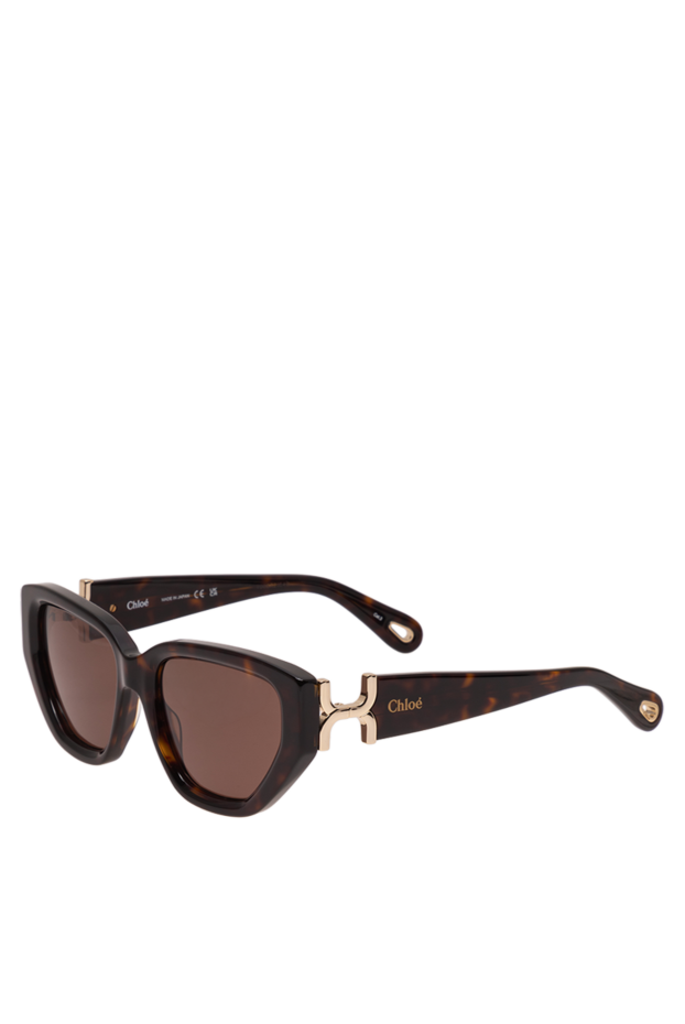 Chloe women's geometric sunglasses with tortoiseshell frames 194878 - photo 3