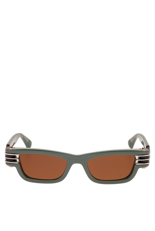 Bottega Veneta rectangular sunglasses with green frames and brown lenses 194882 - photo 1