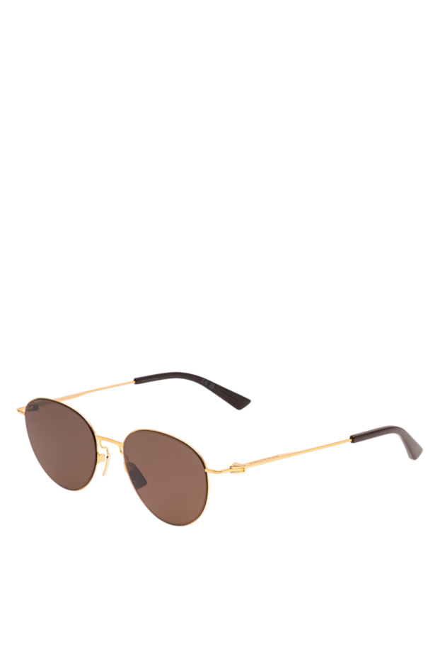 Bottega Veneta panto-shaped sunglasses with gold metal frames and brown lenses 194883 - photo 3