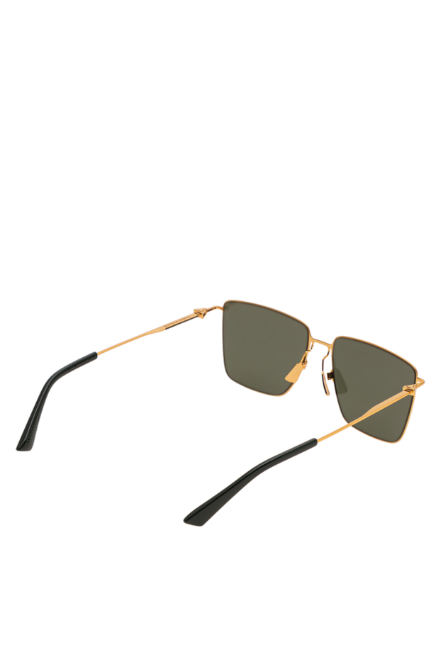 Bottega Veneta thin gold frame square sunglasses with green lenses 194884 - photo 3