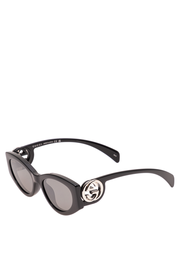 Gucci elegant black cat eye sunglasses with large logo 194891 - photo 3