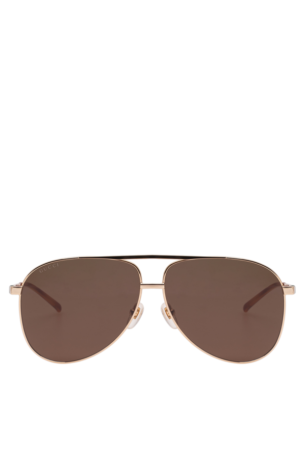 Men's gold-framed aviator sunglasses - photo 1
