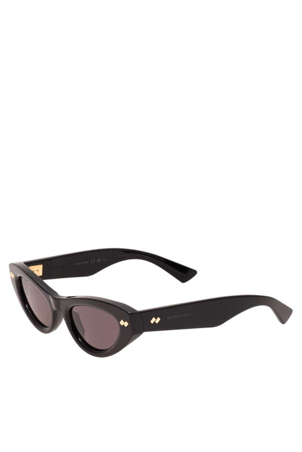 Bottega Veneta black women's cat eye sunglasses with chunky frames 194915 - photo 3