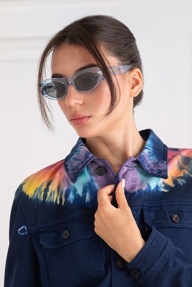 Bottega Veneta women's cat-eye sunglasses in translucent acetate 194916 - photo 2