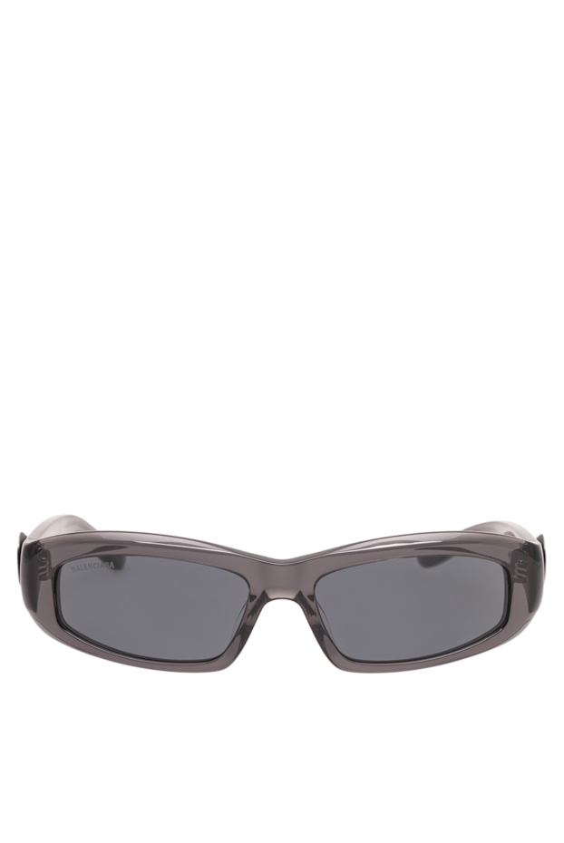 Balenciaga rectangular sunglasses with translucent gray frames and logo 194920 - photo 1