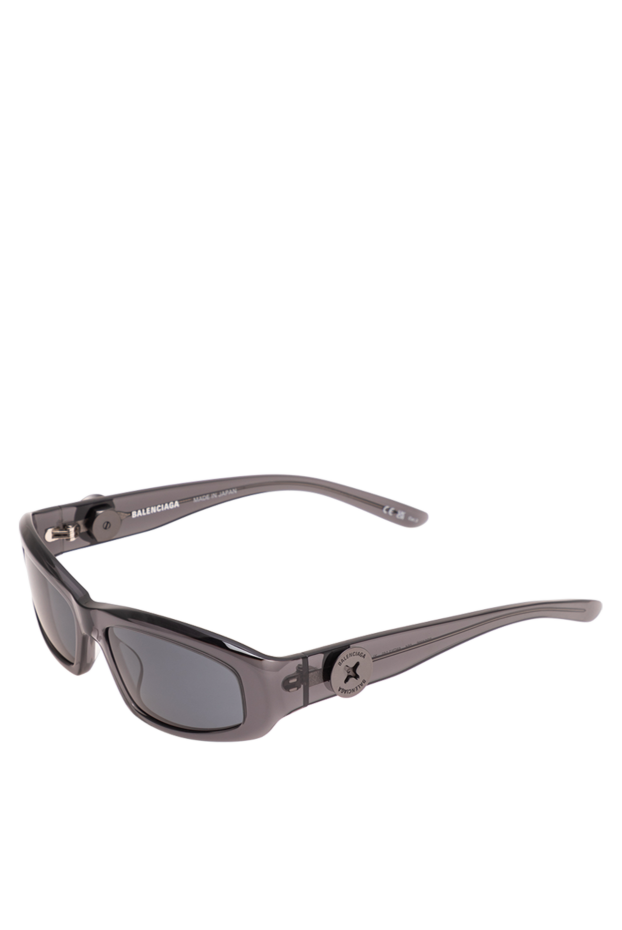 Balenciaga rectangular sunglasses with translucent gray frames and logo 194920 - photo 3