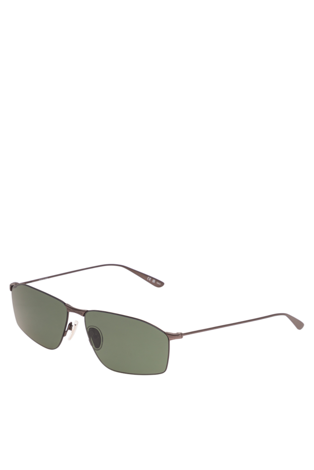Balenciaga thin rectangular metal frame sunglasses with dark green lenses 194921 - photo 3