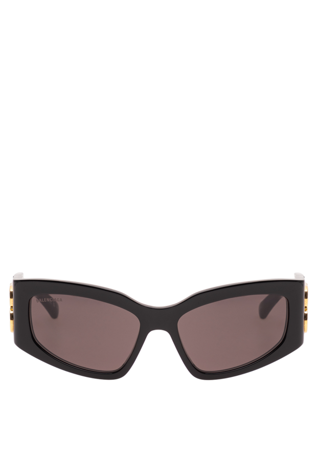 Balenciaga black sunglasses with chunky frames and a gold logo 194925 - photo 1