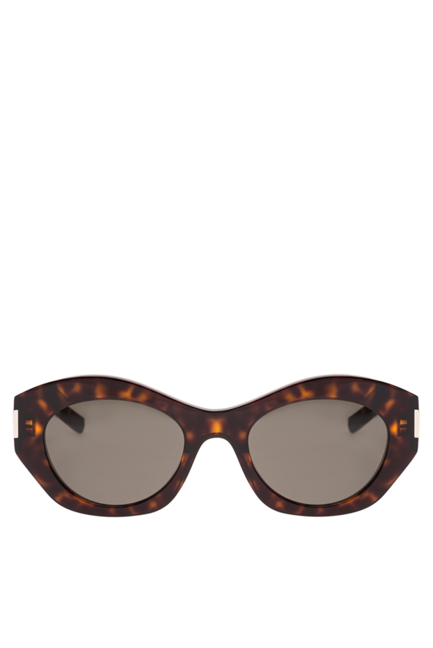 Saint Laurent women's cat eye glasses with tortoiseshell frames and silver plates 194943 - photo 1
