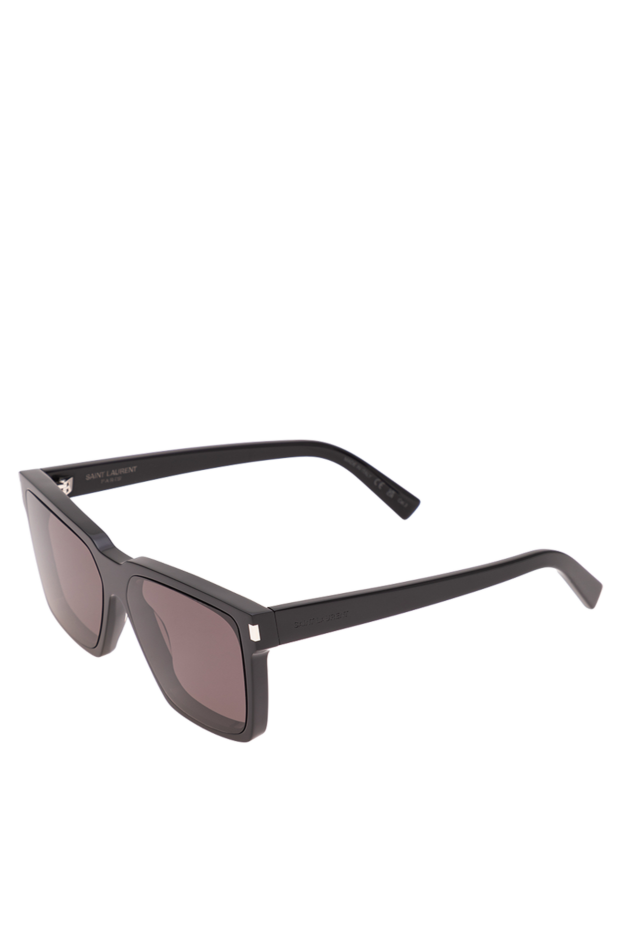 Saint Laurent black glossy square sunglasses with smoky gradient 194944 - photo 3